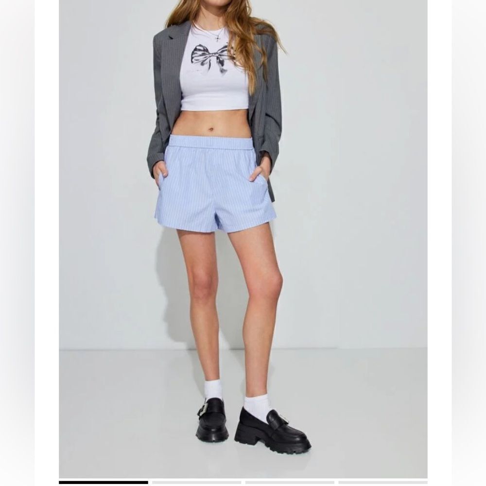 Stripe Poplin Shorts